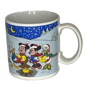 Vintage Walt Disney Christmas Holiday Applause Inc Coffee Mug Cup Mickey Donald